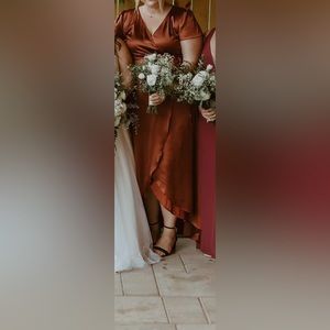 COPY - Baltic Born Satin wrap dress